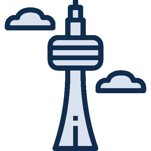 cartoon-style image of cn tower